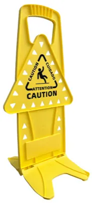 Señalamiento de piso mojado