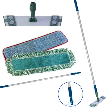 Kit bastón Push Flow + base + mops (azul)